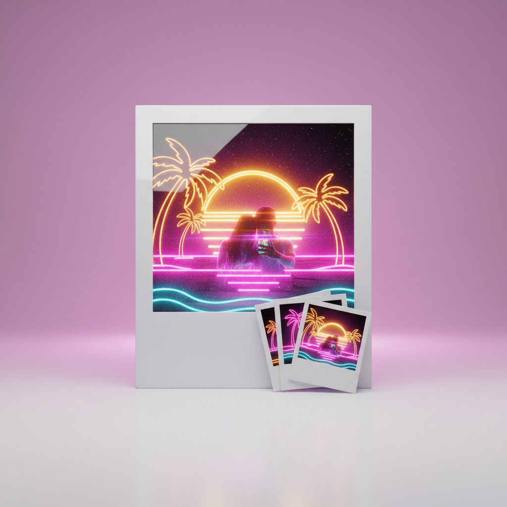 Vice City neon polaroid